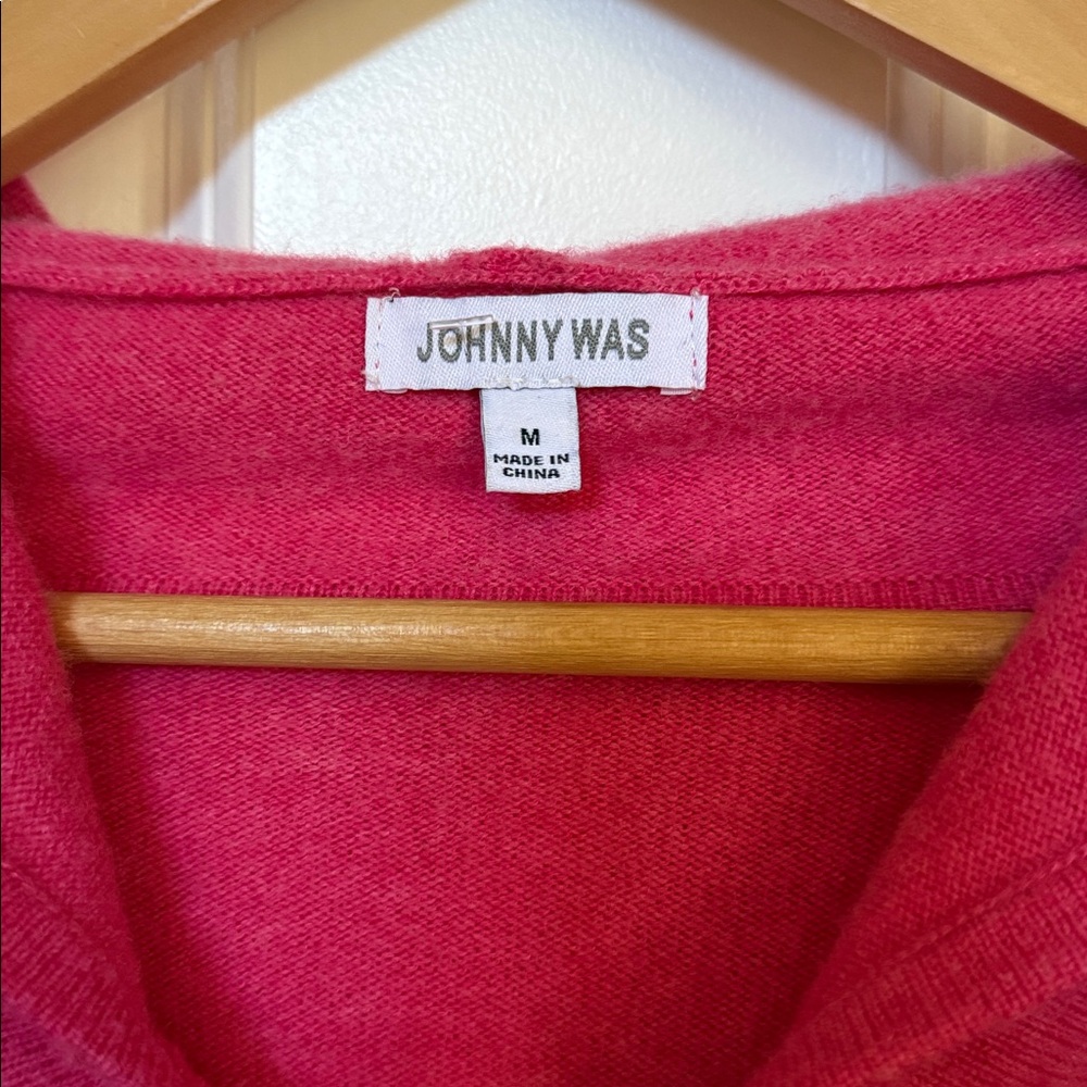 Johnny Was Pink Floral Embroidered Cardigan - Picture 2 of 6